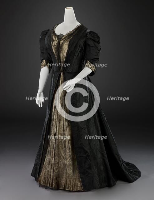 Dress (Bodice, Skirt), about 1889. Creator: Johnstone and Smedley.