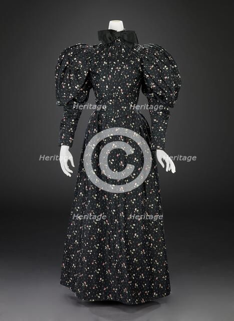 Dress (Bodice, Skirt, Petticoat), 1894-1896. Creator: Unknown.