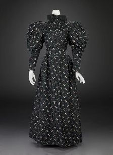 Dress (Bodice, Skirt, Petticoat), 1894-1896. Creator: Unknown