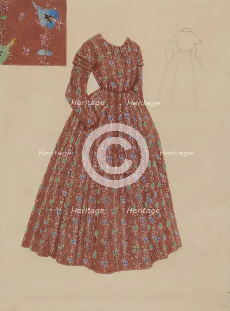 Dress, c. 1935. Creator: Julie C Brush.