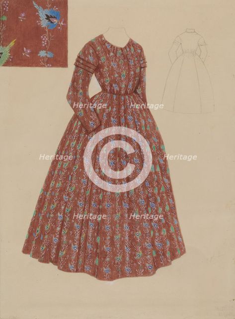 Dress, c. 1935. Creator: Julie C Brush.