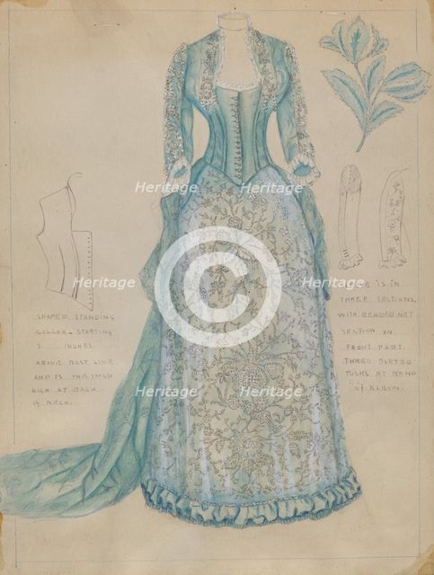 Dress, c. 1936. Creator: Fanchon Larzelere.