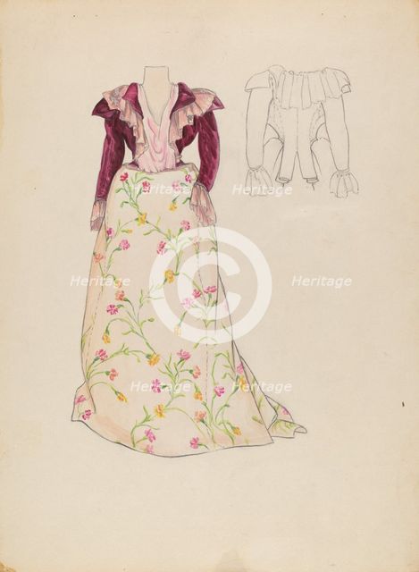 Dress, c. 1936. Creator: Jean Gordon.