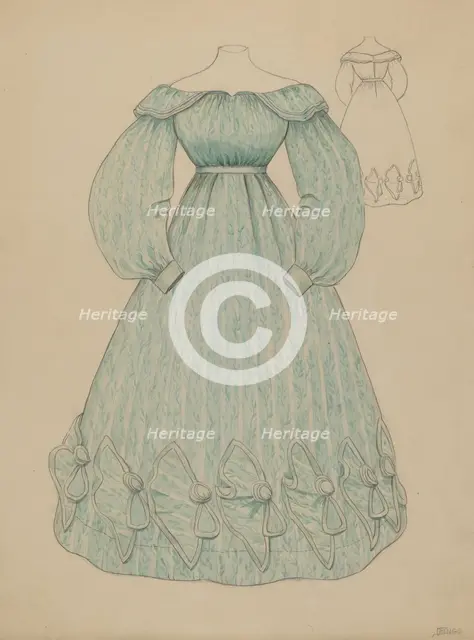Dress, c. 1936. Creator: Jessie M. Benge.