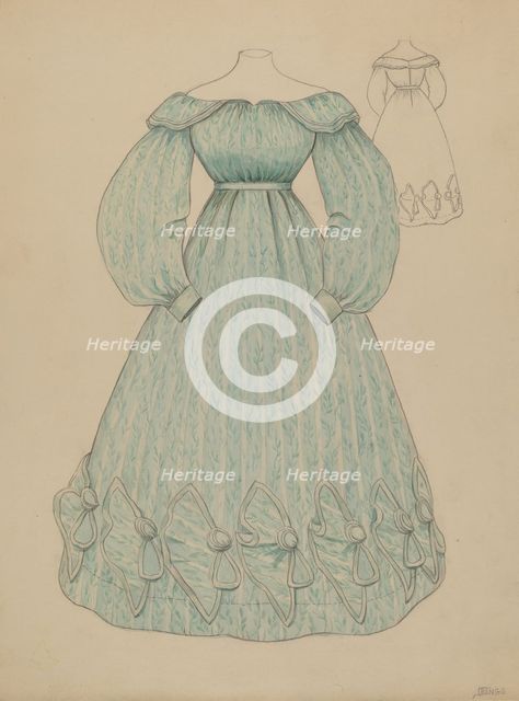 Dress, c. 1936. Creator: Jessie M. Benge.