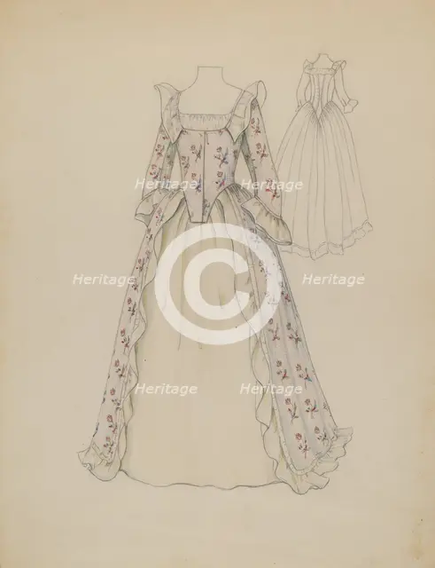 Dress, c. 1936. Creator: Jessie M. Benge.