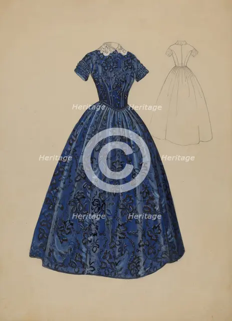Dress, c. 1936. Creator: Jessie M. Benge.