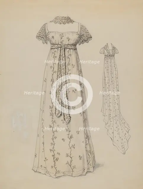 Dress, c. 1936. Creator: Jessie M. Benge.