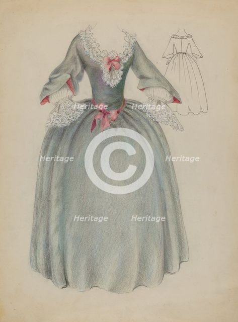 Dress, c. 1936. Creator: Jessie M. Benge.