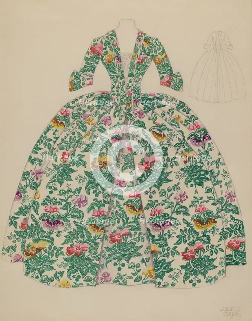 Dress, c. 1936. Creator: Julie C Brush.