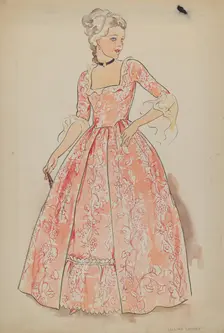 Dress, c. 1936. Creator: Lillian Causey
