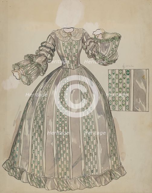 Dress, c. 1936. Creator: Lillian Causey.