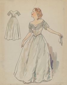Dress, c. 1936. Creator: Lillian Causey