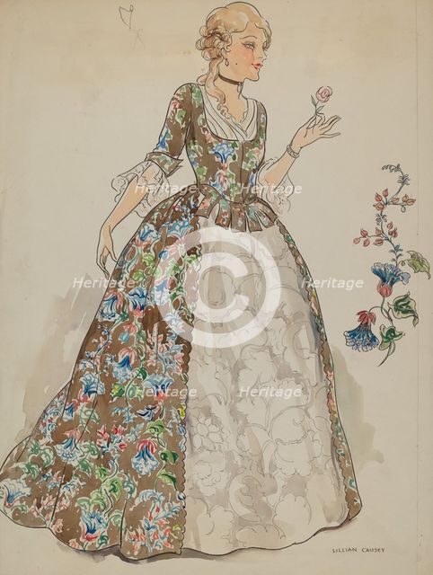 Dress, c. 1936. Creator: Lillian Causey.