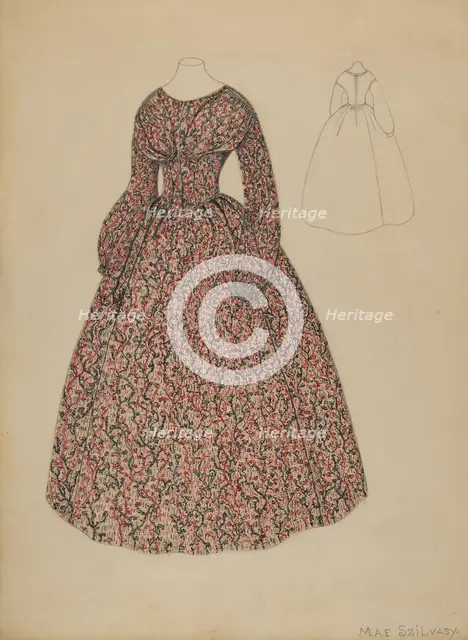 Dress, c. 1936. Creator: Mae Szilvasy.
