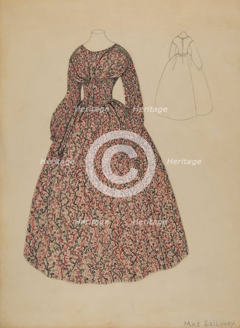 Dress, c. 1936. Creator: Mae Szilvasy.