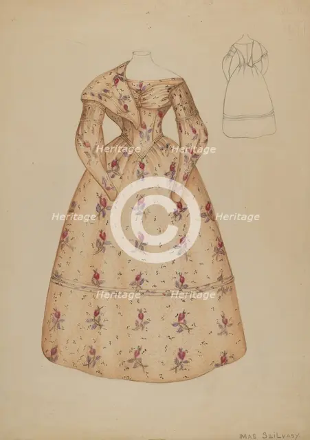 Dress, c. 1936. Creator: Mae Szilvasy.