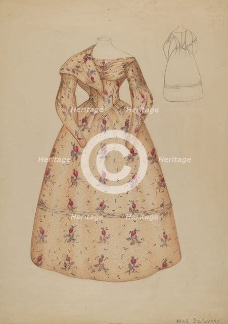 Dress, c. 1936. Creator: Mae Szilvasy.
