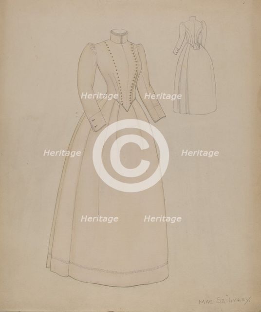 Dress, c. 1936. Creator: Mae Szilvasy.