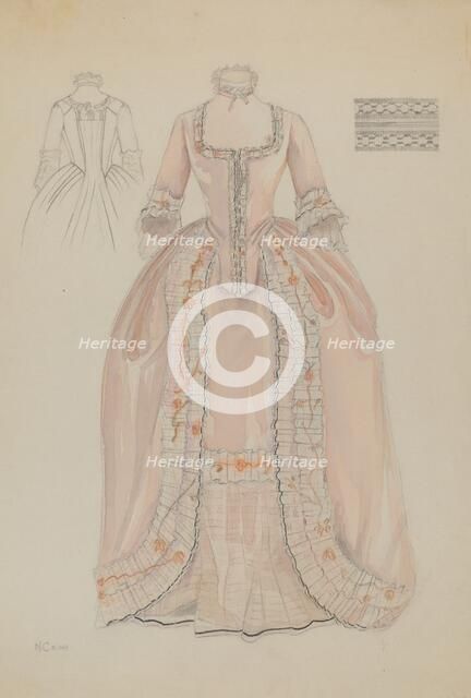 Dress, c. 1936. Creator: Nancy Crimi.