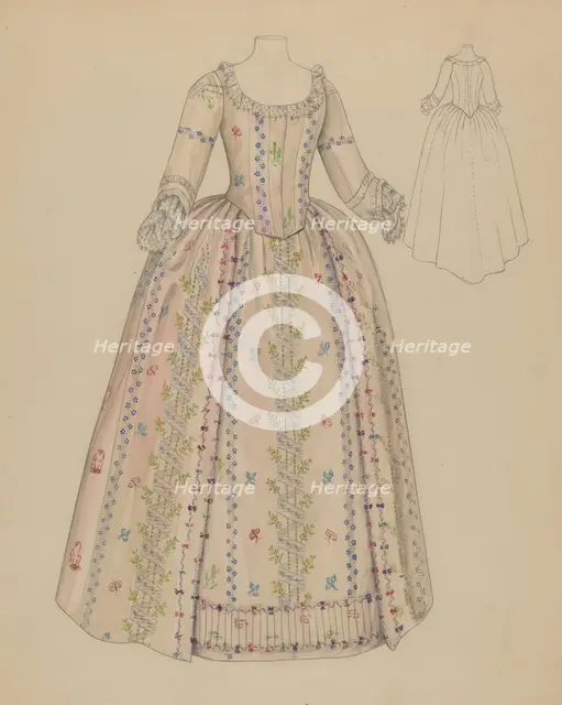Dress, c. 1936. Creator: Nancy Crimi.