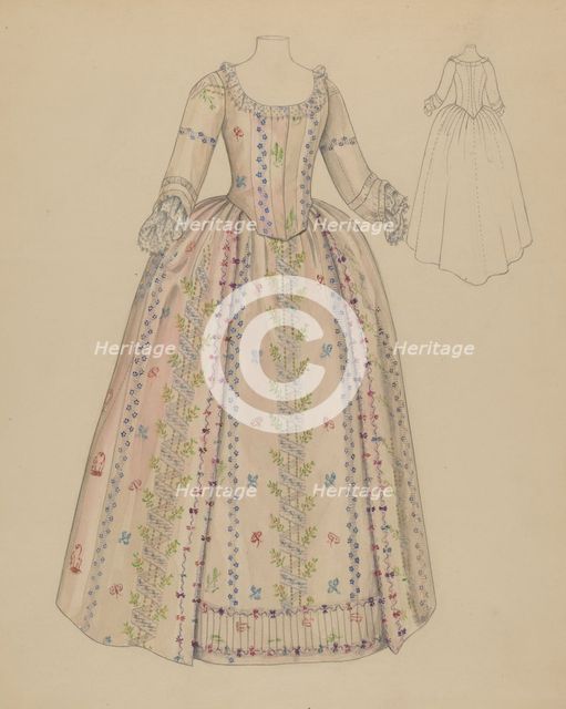 Dress, c. 1936. Creator: Nancy Crimi.