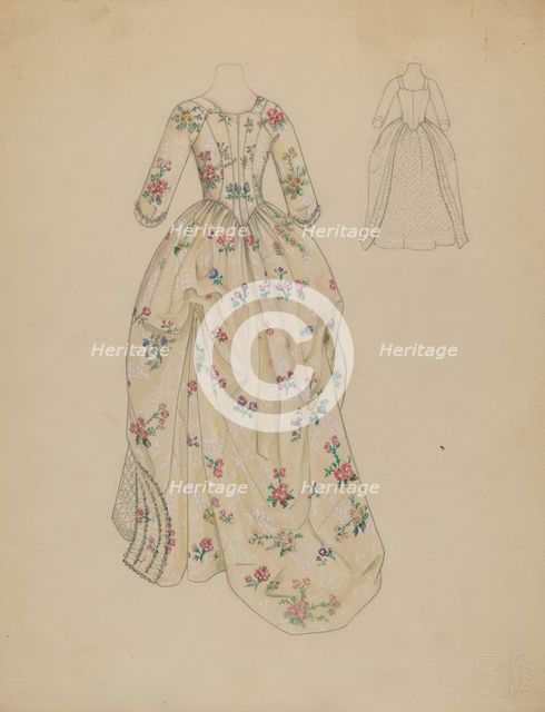 Dress, c. 1936. Creator: Nancy Crimi.