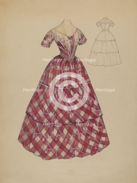 Dress, c. 1936. Creator: Nancy Crimi.