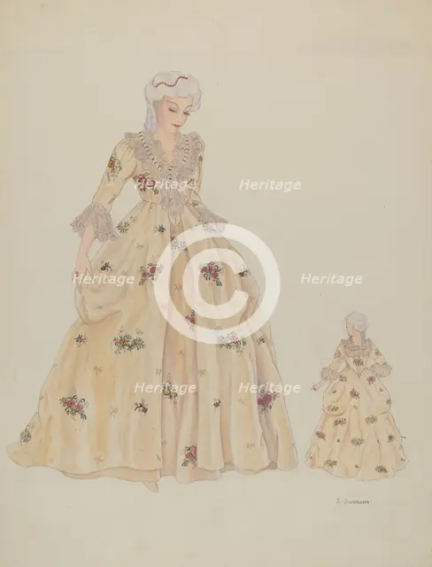 Dress, c. 1936. Creator: Syrena Swanson.