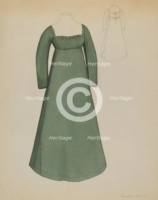 Dress, c. 1936. Creator: Roberta Spicer.
