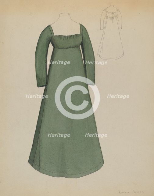 Dress, c. 1936. Creator: Roberta Spicer.