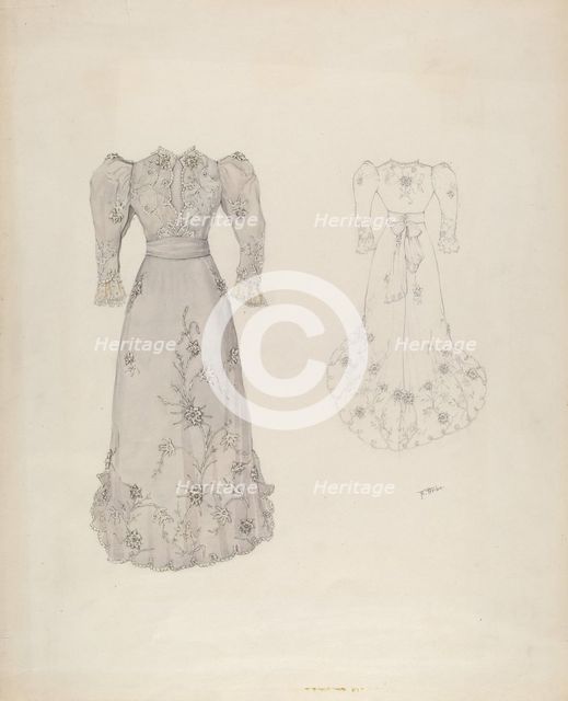 Dress, c. 1937. Creator: Arelia Arbo.