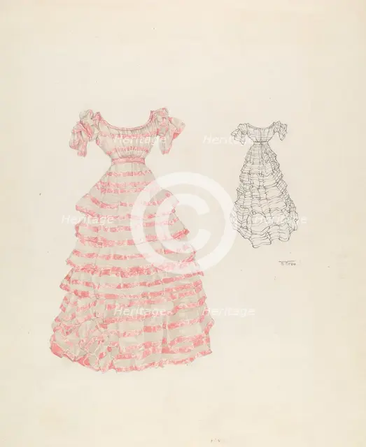 Dress, c. 1937. Creator: Arelia Arbo.