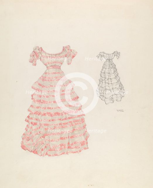 Dress, c. 1937. Creator: Arelia Arbo.
