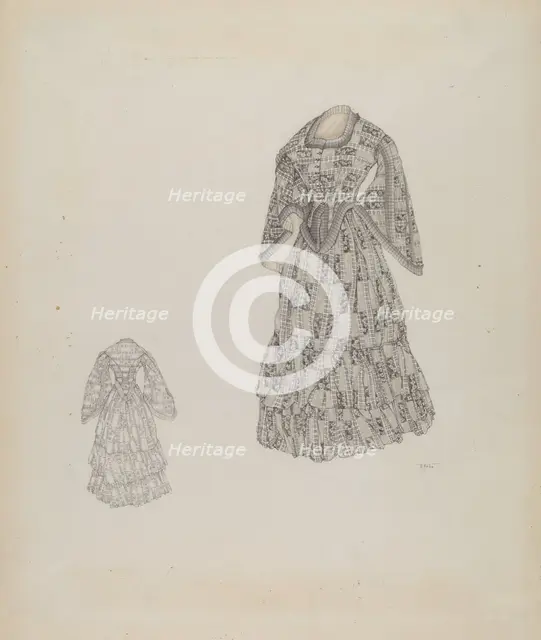 Dress, c. 1937. Creator: Arelia Arbo.