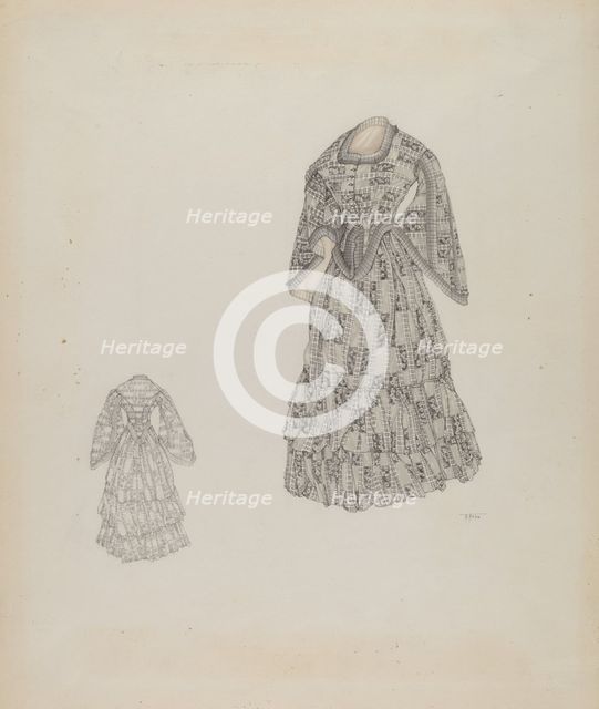 Dress, c. 1937. Creator: Arelia Arbo.