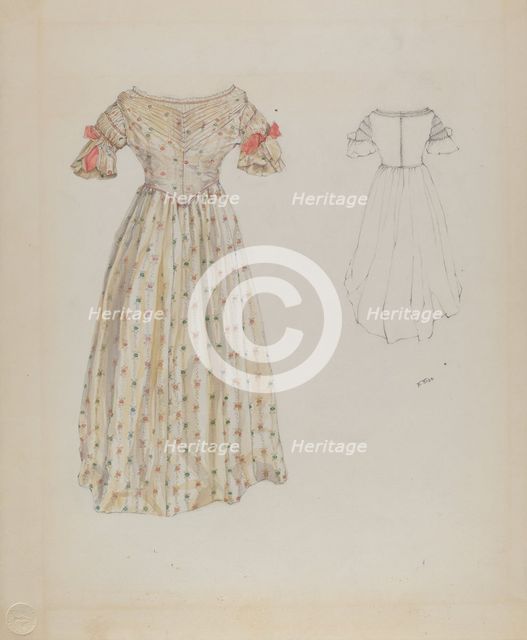 Dress, c. 1937. Creator: Arelia Arbo.