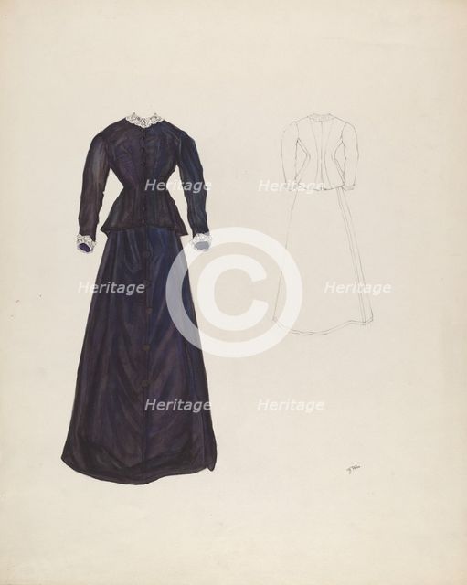 Dress, c. 1937. Creator: Arelia Arbo.