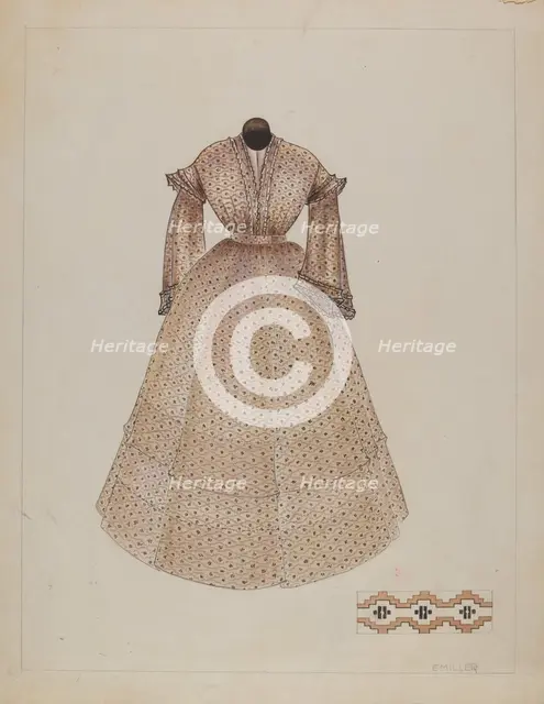 Dress, c. 1937. Creator: Edith Miller.