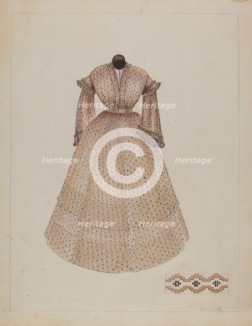 Dress, c. 1937. Creator: Edith Miller.