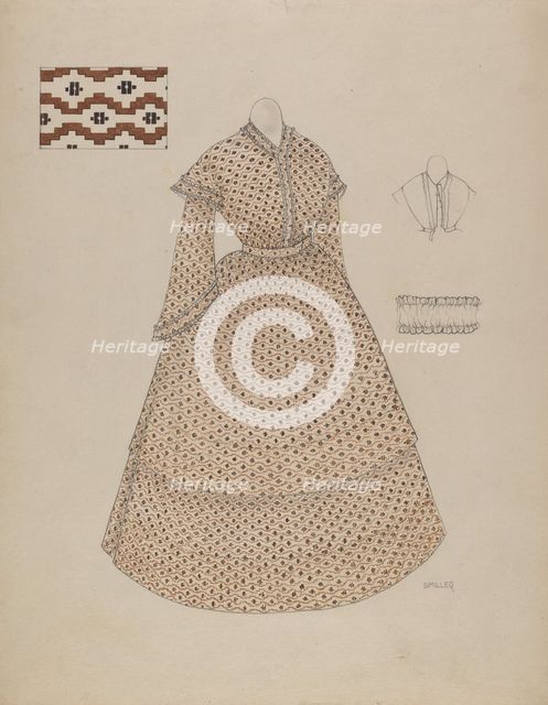 Dress, c. 1937. Creator: Edith Miller.