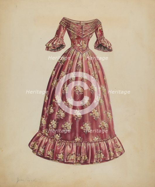 Dress, c. 1937. Creator: Jean Peszel.