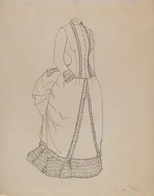 Dress, c. 1937. Creator: Julie C Brush