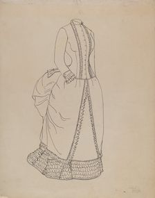 Dress, c. 1937. Creator: Julie C Brush