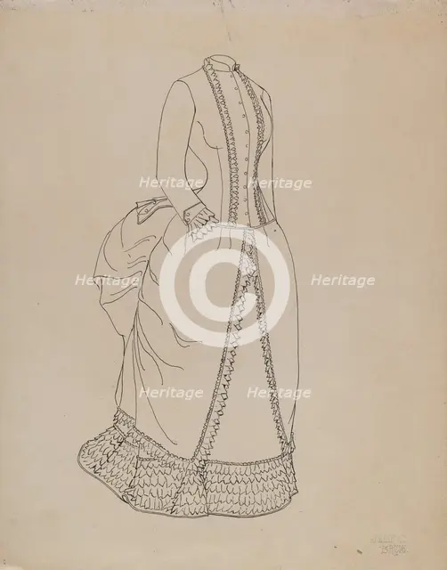 Dress, c. 1937. Creator: Julie C Brush.