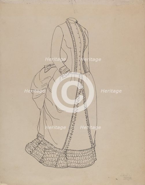 Dress, c. 1937. Creator: Julie C Brush.