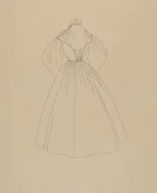 Dress, c. 1937. Creator: Mae A. Clarke