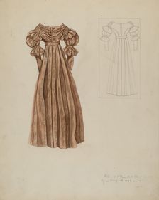 Dress, c. 1937. Creator: Mary E Humes