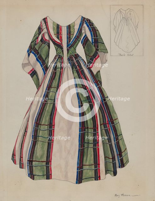 Dress, c. 1937. Creator: Mary E Humes.