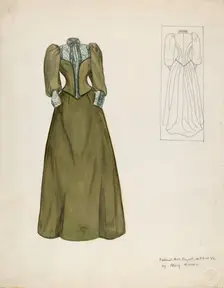 Dress, c. 1937. Creator: Mary E Humes